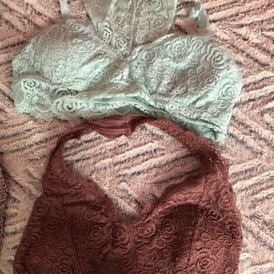 2 never been worn lace bralettes